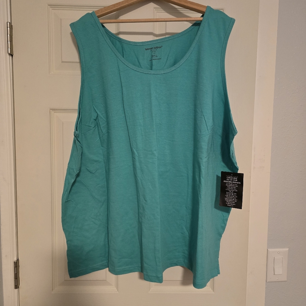 Women's Turquoise Sleeveless Top
